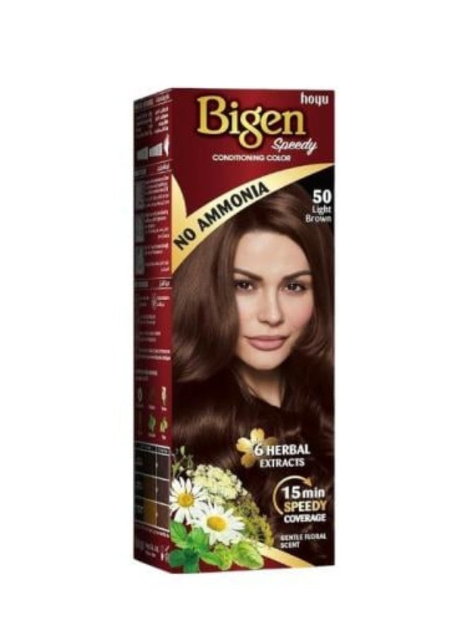 صبغة شعر سريعة بدون أمونيا بني فاتح رقم 50 - 40 جرام